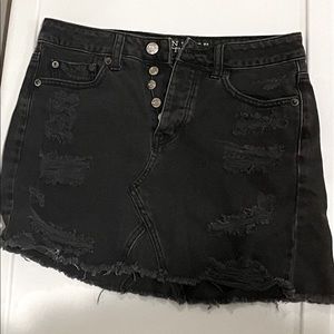 Black jean skirt from American eagle